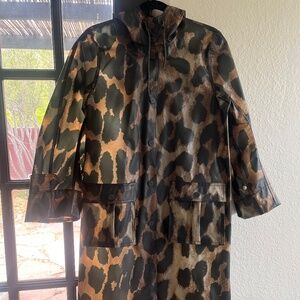 Ganni Animal Print Rain Jacket 34